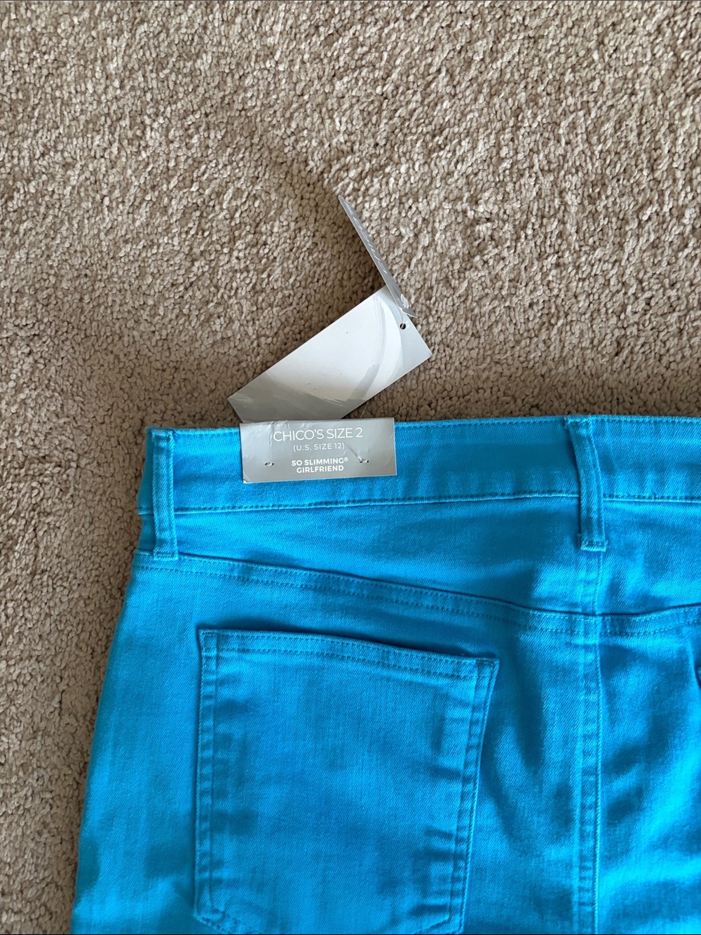 Chico's women’s Teal Bermuda Shorts NWT size 2 /12 - Picture 5 of 6